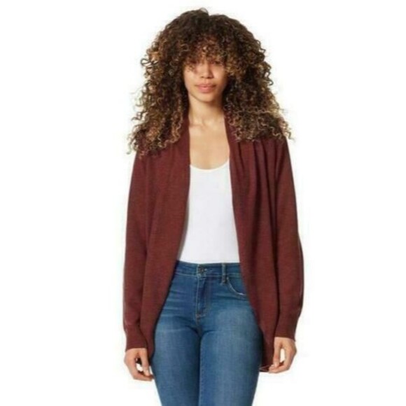 Ella Moss Xozy Open Front Soft Women's Cardiagan ZINFANDEL Large 12/14 - Picture 1 of 2